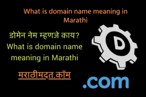 डोमेन नेम म्हणजे काय? What is domain name meaning in Marathi